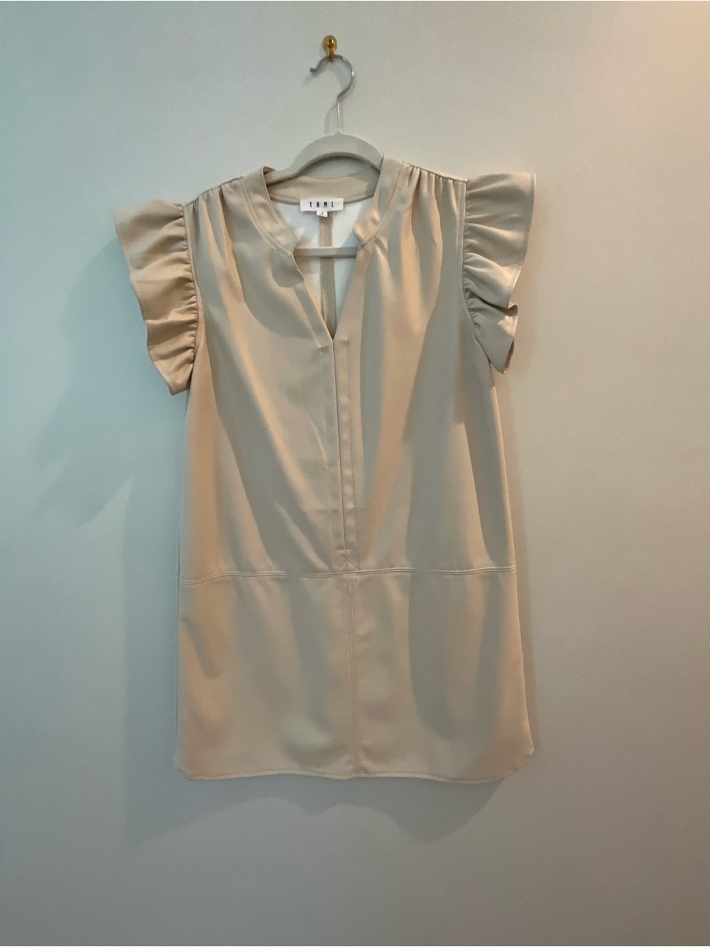 Faux leather THML dress